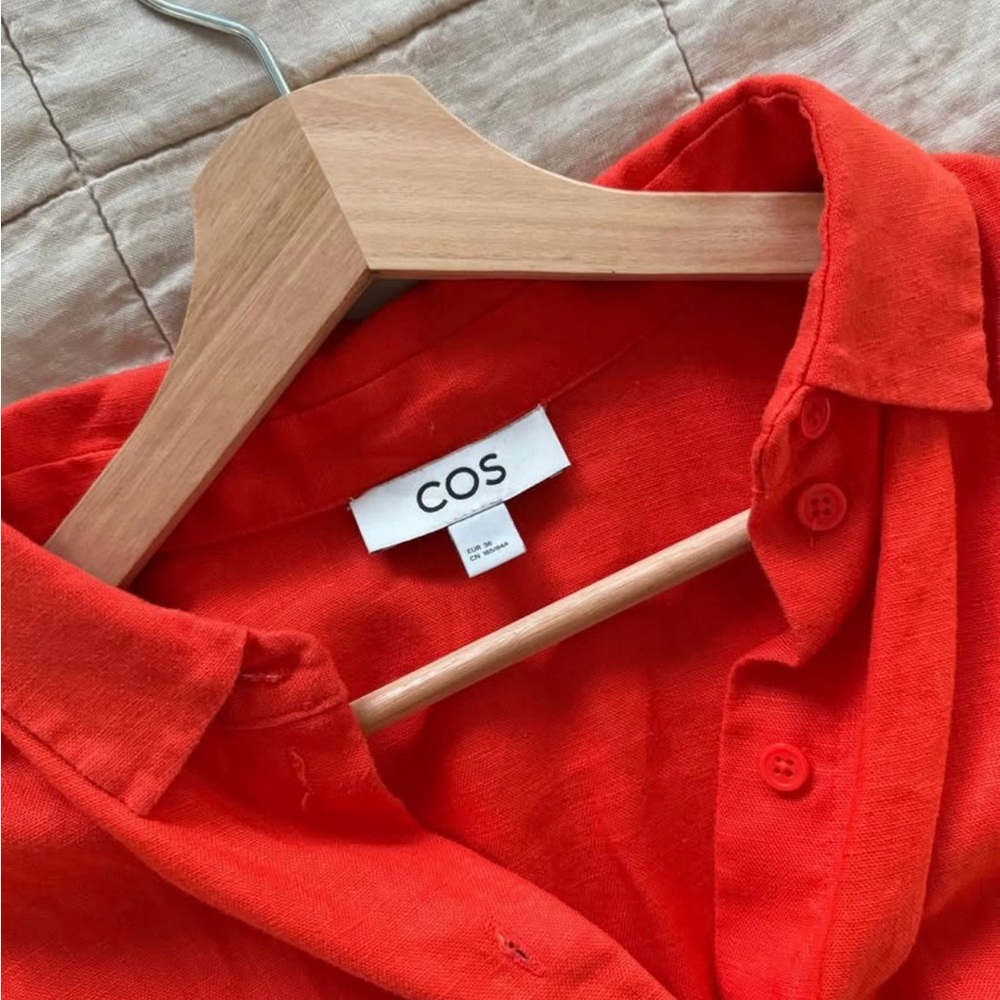 COS Bright Red Collared Shirt